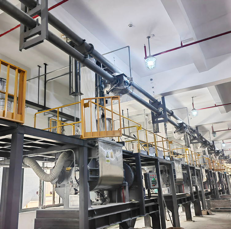 安徽永昌新材料 自动输送配料生产线