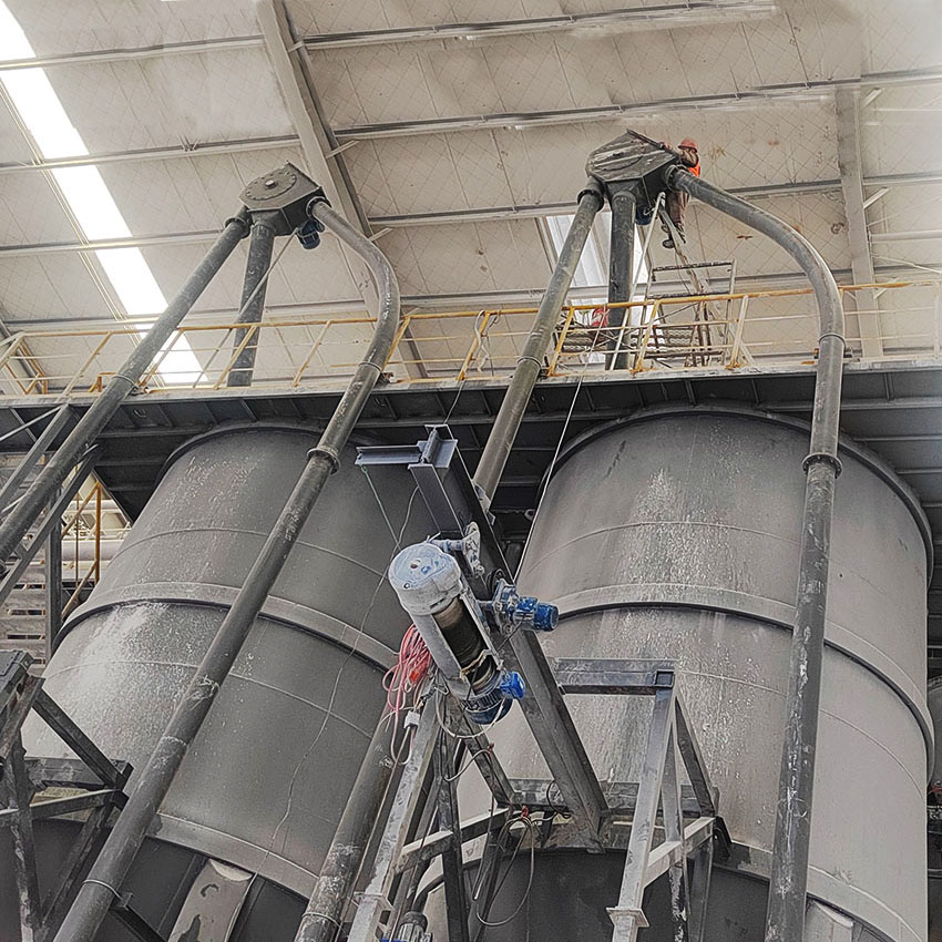 石灰石粉垂直提升管链输送系统